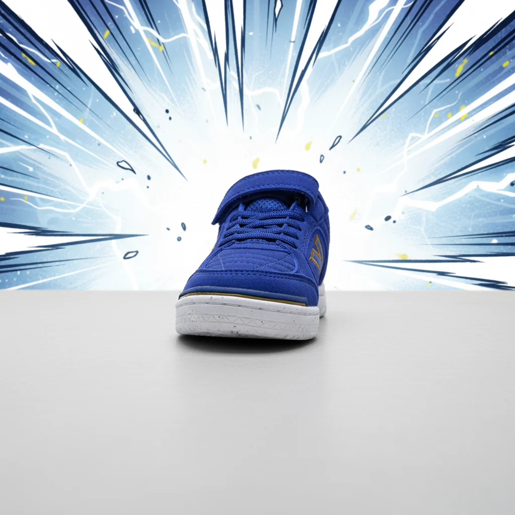 ZAPATILLAS DE FÚTBOL SALA DE NIÑO PRECISION ELASTIC AZUL DORADO - Image 6