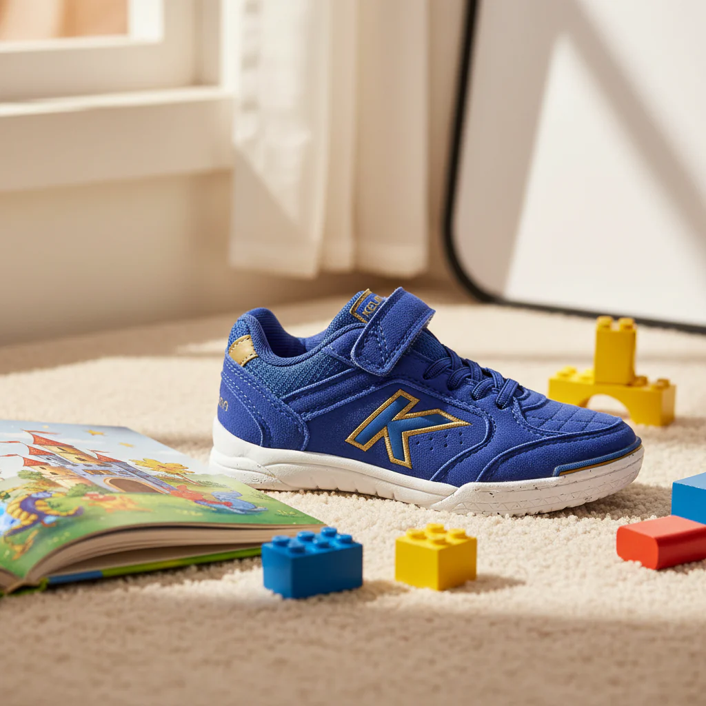 ZAPATILLAS DE FÚTBOL SALA DE NIÑO PRECISION ELASTIC AZUL DORADO - Image 7