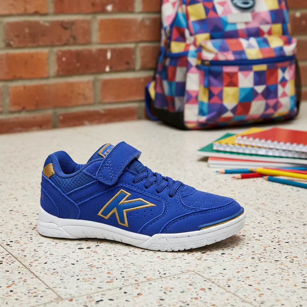 ZAPATILLAS DE FÚTBOL SALA DE NIÑO PRECISION ELASTIC AZUL DORADO - Image 8