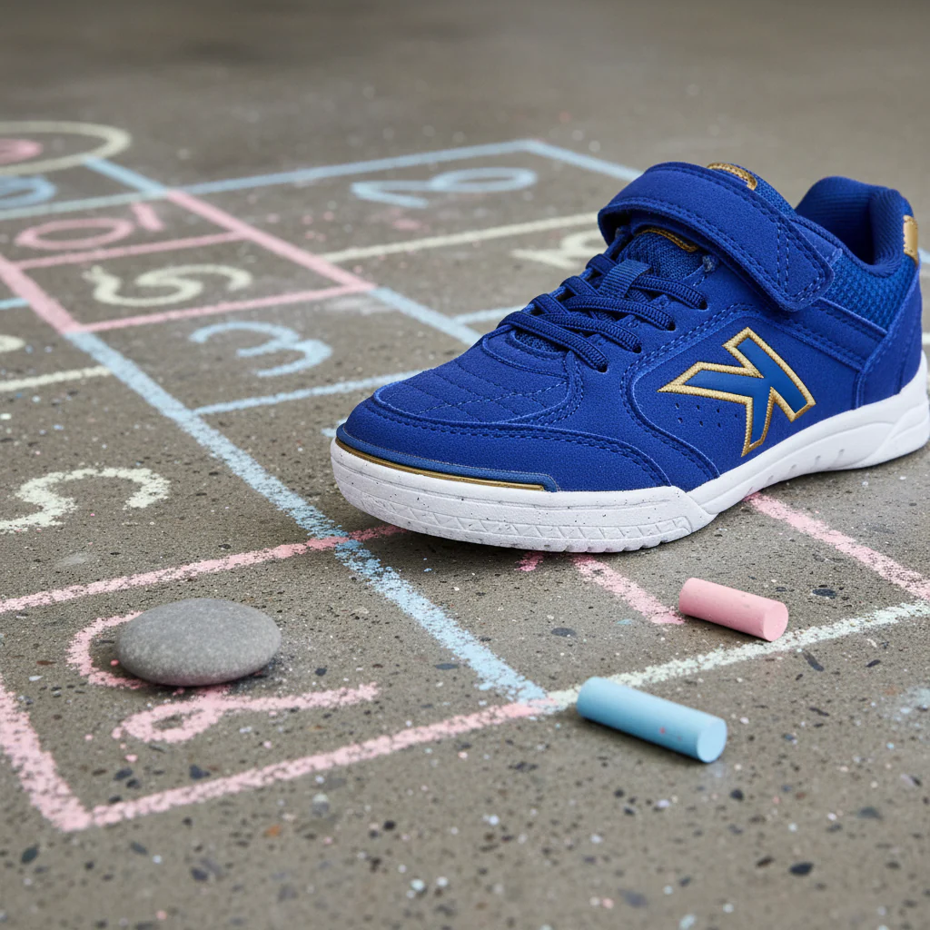 ZAPATILLAS DE FÚTBOL SALA DE NIÑO PRECISION ELASTIC AZUL DORADO - Image 9