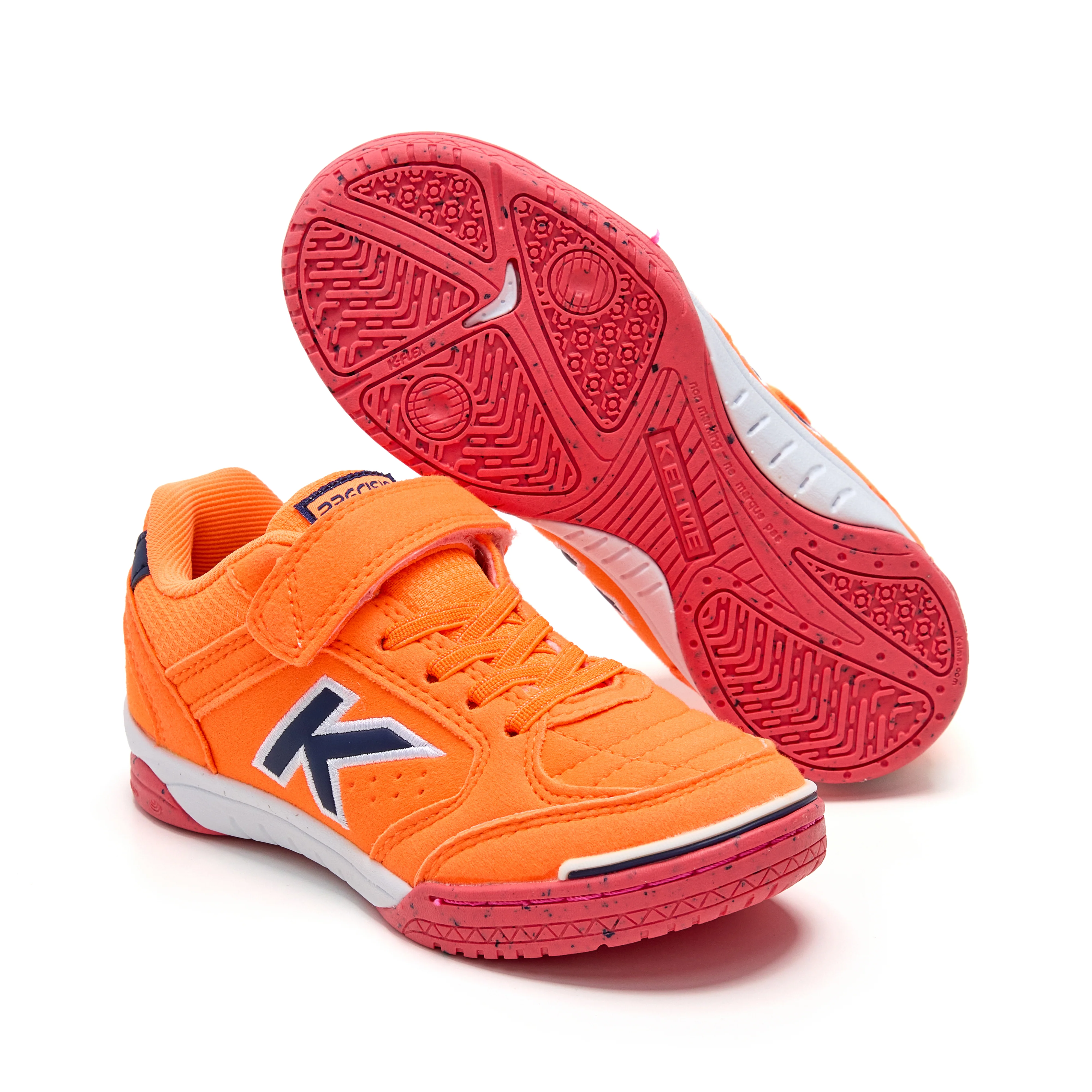 ZAPATILLAS DE FÚTBOL SALA DE NIÑO PRECISION ELASTIC NARANJA-AZUL - Image 2